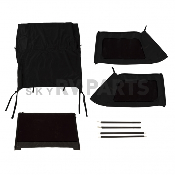 Rugged Ridge Soft Top - Black Fastback Top Vinyl - 1379039