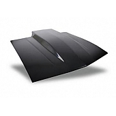 Harwood Fiberglass Hood - Cowl Induction Bare Fiberglass Black - B12103