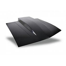Harwood Fiberglass Hood - Cowl Induction Bare Fiberglass Black - B12103