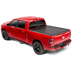 Retrax Tonneau Cover Hard Manual Retractable Black Matte Aluminum - T-80812