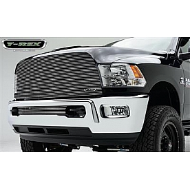 T-Rex Truck Products Grille Insert - Horizontal Bar Rectangular Polished Aluminum - 20452
