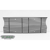 T-Rex Truck Products Grille Insert - Horizontal Bar Rectangular Black Powder Coated Aluminum - 6204941