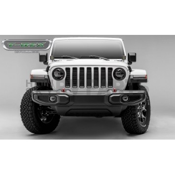 T-Rex Truck Products Grille Insert - Horizontal Bar Rectangular Black Powder Coated Aluminum - 6204941-2