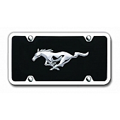 Automotive Gold License Plate - Mustang Acrylic - PMUSCBK