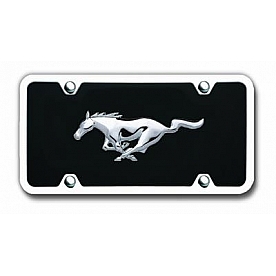 Automotive Gold License Plate - Mustang Acrylic - PMUSCBK