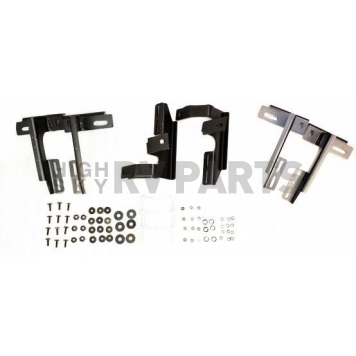 Black Horse Offroad Running Board Aluminum Stationary Silver - VOJPCE-3
