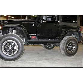 Fab Fours Rocker Panel Guard - Silver Flat Bare Steel - JK07G1350B