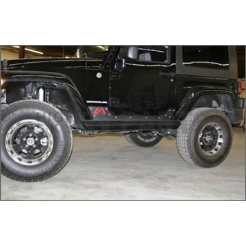Fab Fours Rocker Panel Guard - Silver Flat Bare Steel - JK07G1350B