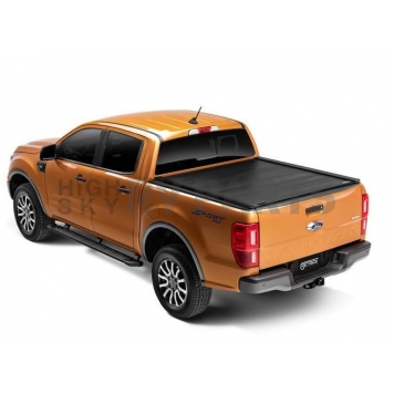 Retrax Tonneau Cover Hard Manual Retractable Black Matte Aluminum - T-80336