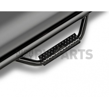 N-Fab Nerf Bar - Truck Wheel to Wheel Black Gloss Textured Powder Coated Steel Round - F1777RC4-1
