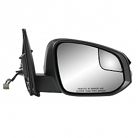 K-Source Exterior Mirror Electric OEM Black Single - 70199T