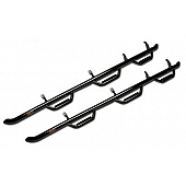 N-Fab Nerf Bar - Truck Wheel to Wheel Black Gloss Powder Coated Steel Round - N16100CC6