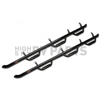 N-Fab Nerf Bar - Truck Wheel to Wheel Black Gloss Powder Coated Steel Round - N16100CC6