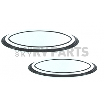 All Sales Emblem - Ford Oval Step Style Silver Aluminum - 59704