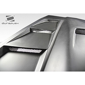 Extreme Dimensions Hood - Primered Fiberglass Black - 106141