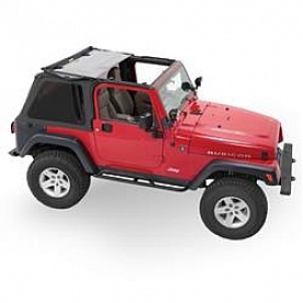 Pavements Ends Soft Top - Black Denim Fastback Top Diamond Point Fabric - 5684015