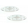 All Sales Emblem - Ford Oval Step Style Ball Milled With Rivets Silver Aluminum - 59906