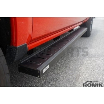 Romik USA Running Board Black Anodized Aluminum Stationary - 80031419-1