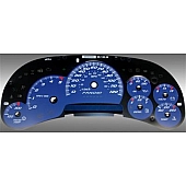 US Speedo Gauge Face Overlay - Blue Daytime Color/ White Letter Color - SS1200644