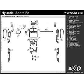 B & I Fender Dash Panel Trim WD592ASNB