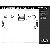 B & I Fender Dash Panel Trim WD719HSNB