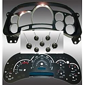 US Speedo Gauge Face Overlay - Yellow Daytime Color/ Black Letter Color - PLK0543D