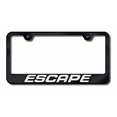 Automotive Gold License Plate Frame - Black Stainless Steel - LFXCAEB