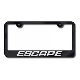 Automotive Gold License Plate Frame - Black Stainless Steel - LFXCAEB