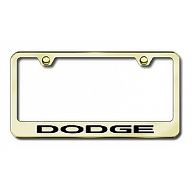 Automotive Gold License Plate Frame - Gold Stainless Steel - LFDODEG