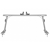 TracRac Ladder Rack 800 Pound Capacity Aluminum Silver Powder Coated - 37004XT