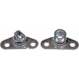 Help! By Dorman Tailgate Hinge - Natural Steel Silver Set Of 2 - 38650