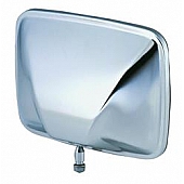 K-Source Exterior Mirror Manual Rectangular Silver Single - RH067