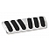 Lokar Performance Brake Pedal Pad - Aluminum With Rubber Insert Silver With Black Insert - BAG6147
