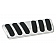 Lokar Performance Brake Pedal Pad - Aluminum With Rubber Insert Silver With Black Insert - BAG6147