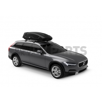 Thule Cargo Box Carrier 32 Pound Capacity Dual Side Opening Black - 635701-3