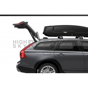 Thule Cargo Box Carrier 32 Pound Capacity Dual Side Opening Black - 635701-5