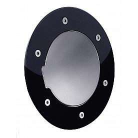 All Sales Fuel Door - Round Aluminum - 6102GKC