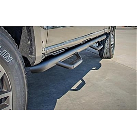 N-Fab Nerf Bar - Truck Wheel to Wheel Black Gloss Powder Coated Steel Round - N1689CC