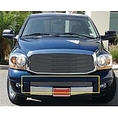 T-Rex Truck Products Bumper Grille Insert Horizontal Bar Polished Silver Billet Aluminum - 25467