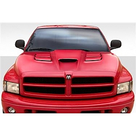 Extreme Dimensions Hood - Fiberglass Reinforced Plastic Black - Viper - 113009