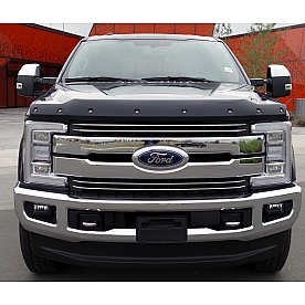 Tough Guard Form Fit Bug Shield - Acrylic ABS Plastic Black Smooth Satin Hood Only - TS-8G17