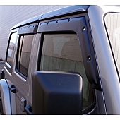 Tough Guard Form Fit Rainguard - Black Satin Acrylic Coated ABS Plastic Set Of 2 - TV-7W18-2