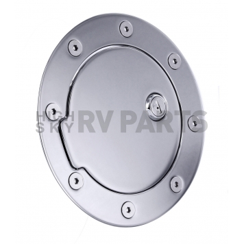 All Sales Fuel Door - Round Aluminum - 6093CL