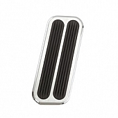 Lokar Performance Accelerator Pedal Pad - Steel Silver And Black - BAG6150