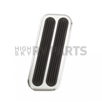 Lokar Performance Accelerator Pedal Pad - Steel Silver And Black - BAG6150