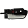 Help! By Dorman Interior Door Handle - Plastic Silver Lever With Black Knob Single - 81272