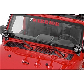 Warrior Products Cowl Vent Cover - Powder Coated Aluminum Black - 920EPCRH