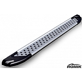Romik USA Running Board Silver Anodized Aluminum Stationary - 61727418