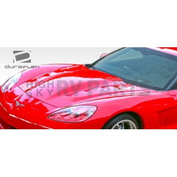 Extreme Dimensions Hood - Primered Fiberglass Black - 106046-4