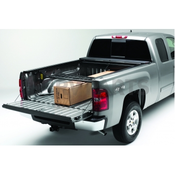 Roll-N-Lock Bed Cargo Divider Flip-Up Aluminum Black - CM565-2